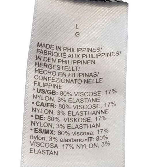 Lark & Ro Navy and White Tulip Print Dress-Size L - Picture 11 of 13